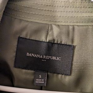 Soft Trench Coat Thyme Desert Banana Republic